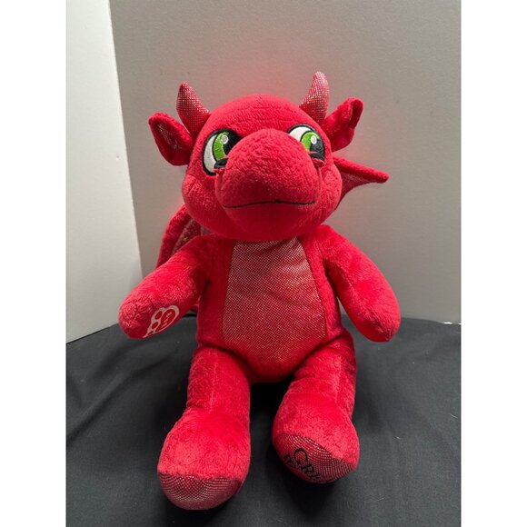 Great Wolf Lodge Red Plush Dragon Stuffed Animal With Sparkly Wings By B-A-B 15" - Picture 1 of 9